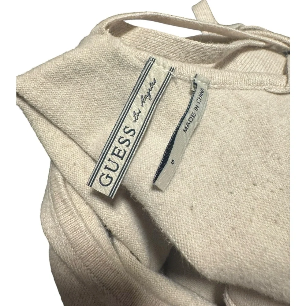 Guess Cream Knit Top with Logo Detail - Picture 3 of 4